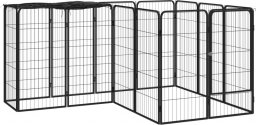  vidaXL vidaXL Kojec dla psa, 14 paneli, czarny, 50x100 cm, stal