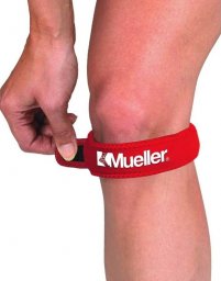  Mueller Sports Opaska podrzepkowa na kolano skoczka Mueller Czerwona