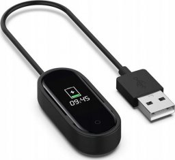 Kabel USB OEM ŁADOWARKA USB MI BAND / SMART BAND M4 BLACK / CZARNY, 20CM