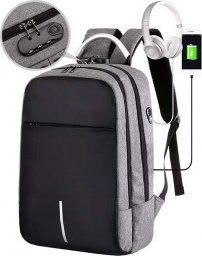 Plecak 4kom.pl Plecak antykradzieżowy na laptopa, na tablet z zamkiem szyfrowym uniwersalny z ładowarką podróżny