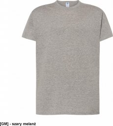  JHK Premium T-shirt JHK TSRA 190 - męski z krótkim rękawem, wzmocniony lycrą ściągacz, 98% bawełna, 2% poliester, 190g - czarny M