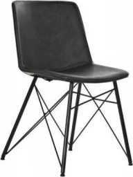  DKD Home Decor Krzesło do Jadalni DKD Home Decor Czarny Metal Ciemny szary PU (47 x 53 x 81 cm)