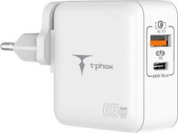Ładowarka T-Phox ŁAD SIEC T-PHOX MEGA T-PP09 GAN PD 65W USB/USB-C WHITE