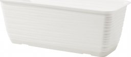  Form-Plastic Skrzynka balkonowa Sahara 3180-011, Doniczka prostokątna 38.9x17 cm, Kolor Biały, Form-Plastik