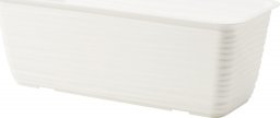 Form-Plastic Skrzynka balkonowa Sahara 3190-011, Doniczka prostokątna 58.5x17 cm, Kolor Biały, Form-Plastik