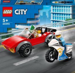  LEGO City Motocykl policyjny – pościg za samochodem (60392)