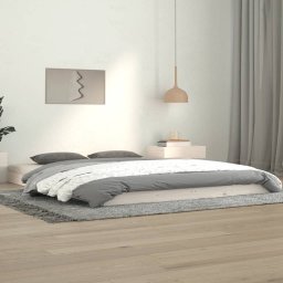  vidaXL vidaXL Rama łóżka, biała, 140 x 190 cm, lite drewno sosnowe