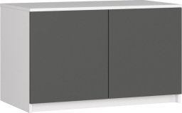  Fabryka Mebli Akord Nadstawka na szafę S 90 cm - biała-grafit szary - 2 drzwi