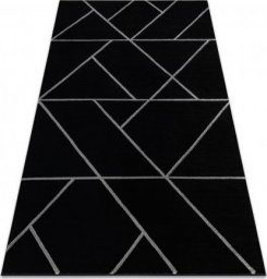  Dywany Łuszczów Dywan EMERALD ekskluzywny 7543 glamour, stylowy geometryczny czarny / srebrny , 140x190 cm