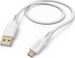 Kabel USB Hama USB-A - micro-B 1.5 m Biały (002015650000)