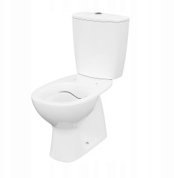 Zestaw kompaktowy WC Cersanit (kompakty WC bezkołnierzowe CleanOn) WC kompakt 683 ARTECO CleanOn 021 NEW 3/5 z deską polipropylenową, wolnoopadającą (K667-074)