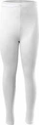  RENNWEAR Legginsy sportowe damskie męskie dziecięce z długą nogawką bawełniane biały 110 cm