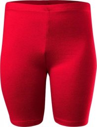  RENNWEAR Legginsy krótkie sportowe damskie męskie dziecięce bawełniane czerwony 158 cm / XS