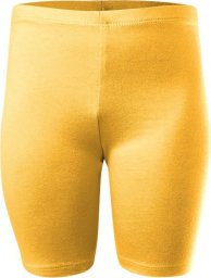  RENNWEAR Legginsy krótkie sportowe damskie męskie dziecięce bawełniane żółty 110 cm