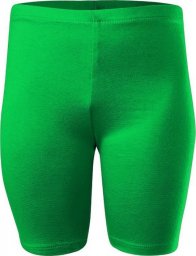  RENNWEAR Legginsy krótkie sportowe damskie męskie dziecięce bawełniane zielony 134 cm