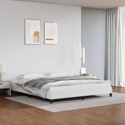  vidaXL vidaXL Rama łóżka, biała, 160x200 cm, obite sztuczną skórą