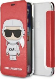  Karl Lagerfeld Etui Karl Lagerfeld KLFLBKPXKSCORE Apple iPhone XS/X bookcase czerwony/red Karl Space Cosmonaut