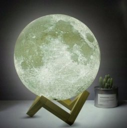 Lampa stołowa Gordon LAMPKA NOCNA LAMPA -GIGANT - KSIĘŻYC 3D 25 CM MOON