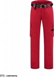  TRICORP Work Pants Twill T64 - ADLER - Spodnie robocze unisex, 245 g/m2, 35% bawełna, 65% poliester, - czerwony - rozmiar 62