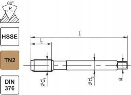 Fanar GWINTOWNIK M 4 DIN-376B (6H) HSSE TN 800X