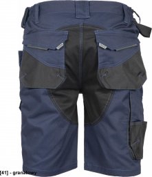  CERVA DAYBORO szorty - męskie spodnie robocze, odblaskowe elementy, 100 % TRIFIBETEX - ciemnobrązowy 50