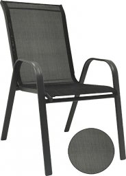  kontrast Krzesło ogrodowe metalowe nowoczesne MAJORKA czarny 55x65x95