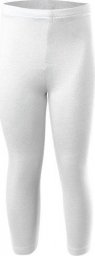  RENNWEAR Legginsy z nogawką 3/4 sportowe damskie męskie dziecięce bawełniane biały 168 cm / M