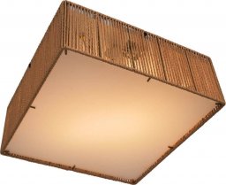 Lampa sufitowa Zumaline Sypialniany plafon kwadratowy Nomad square nad łóżko brązowy