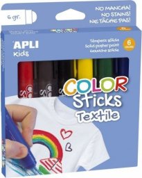 Apli Kids Flamastry do tkanin Apli Kids - 6 kolorów