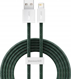 Kabel USB Baseus USB-A - Lightning 2 m Zielony (CALD040106)