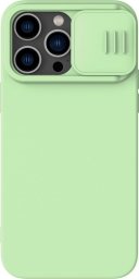 Pokrowiec Nillkin Nillkin CamShield Magnetic Silicone Case etui iPhone 14 Pro Max magnetyczny MagSafe pokrowiec z osłoną na aparat zielony