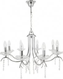 Lampa wisząca Mdeco Pałacowa lampa wisząca ELM1870/8 8C glamour nad stół chrom