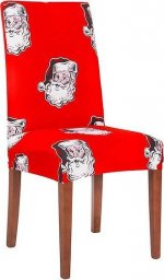  Springos Pokrowiec na krzesło elastyczny świąteczny Mikołaj UNIWERSALNY