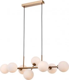 Lampa wisząca Italux Modernistyczna lampa wisząca Mirellio szklane kule mosiądz