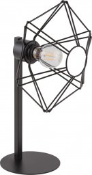 Lampa stołowa Sigma Czarna lampa stołowa Vario metalowa do sypialni na komodę