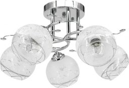 Lampa sufitowa Mdeco Sufitowa lampa salonowa ELM8836/5 8C z kryształkami chrom