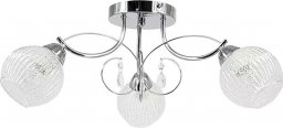 Lampa sufitowa Mdeco Pałacowa lampa sufitowa ELM8964/3 8C crystal do holu chrom