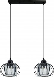 Lampa wisząca Mdeco Kuchenna lampa wisząca ELM8221/2 BL druciaki nad stół czarne