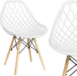  Krzesło ażurowe plastikowe nowoczesne do jadalni salonu