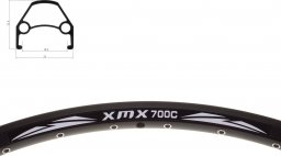  XMX Obręcz XMX 28"-29" DISC 32-otworów czarna nitowana  Uniwersalny