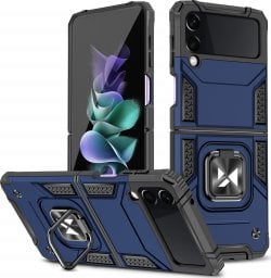  Wozinsky Wozinsky Ring Armor etui Samsung Galaxy Z Flip 4 pancerny pokrowiec uchwyt magnetyczny ring niebieskie