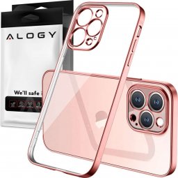  Alogy Alogy Etui ochronne TPU Luxury Case z osłonką na aparat do Apple iPhone 12 Pro różowo-przezroczyste uniwersalny