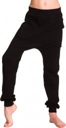  RENNWEAR Spodnie pumpy dresowe dziecięce - czarny 116-122 cm