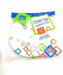 Ravi NJ Talerze papierowe 23 cm, 12 szt.