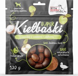 Syta Micha Syta Micha Super kiełbaski dla psa z kaczką, kokosem i jabłkiem 100g