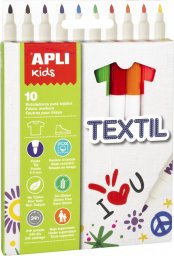 Apli Kids Flamastry tekstylne Apli Kids - 10 kolorów