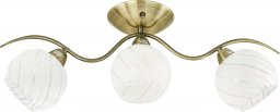 Lampa sufitowa Mdeco Sufitowa lampa vintage ELM8706/3 21QG kuliste klosze mosiądz