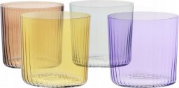  Krosno Kolorowe szklanki KROSNO z optykiem DECO 4x350ml