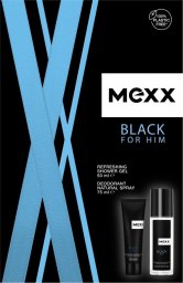  Mexx Mexx Zestaw prezentowy Black for Him (dezodorant atomizer 75ml + żel pod prysznic 50ml)