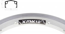  XMX Obręcz aluminiowa 12" 16-otworów srebrna anodyzowana Uniwersalny